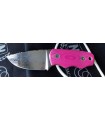 CUCHILLO  CHAMAN MICRA ROSA GRABADO AL ÁCIDO